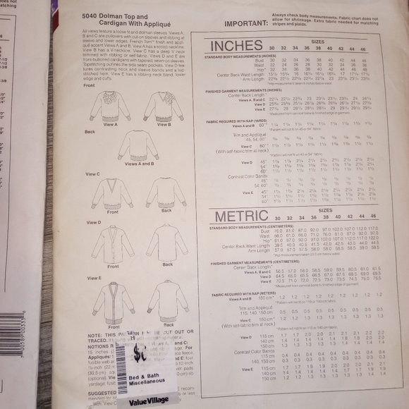 Vintage uncuted sewing patterns - Picture 5 of 6